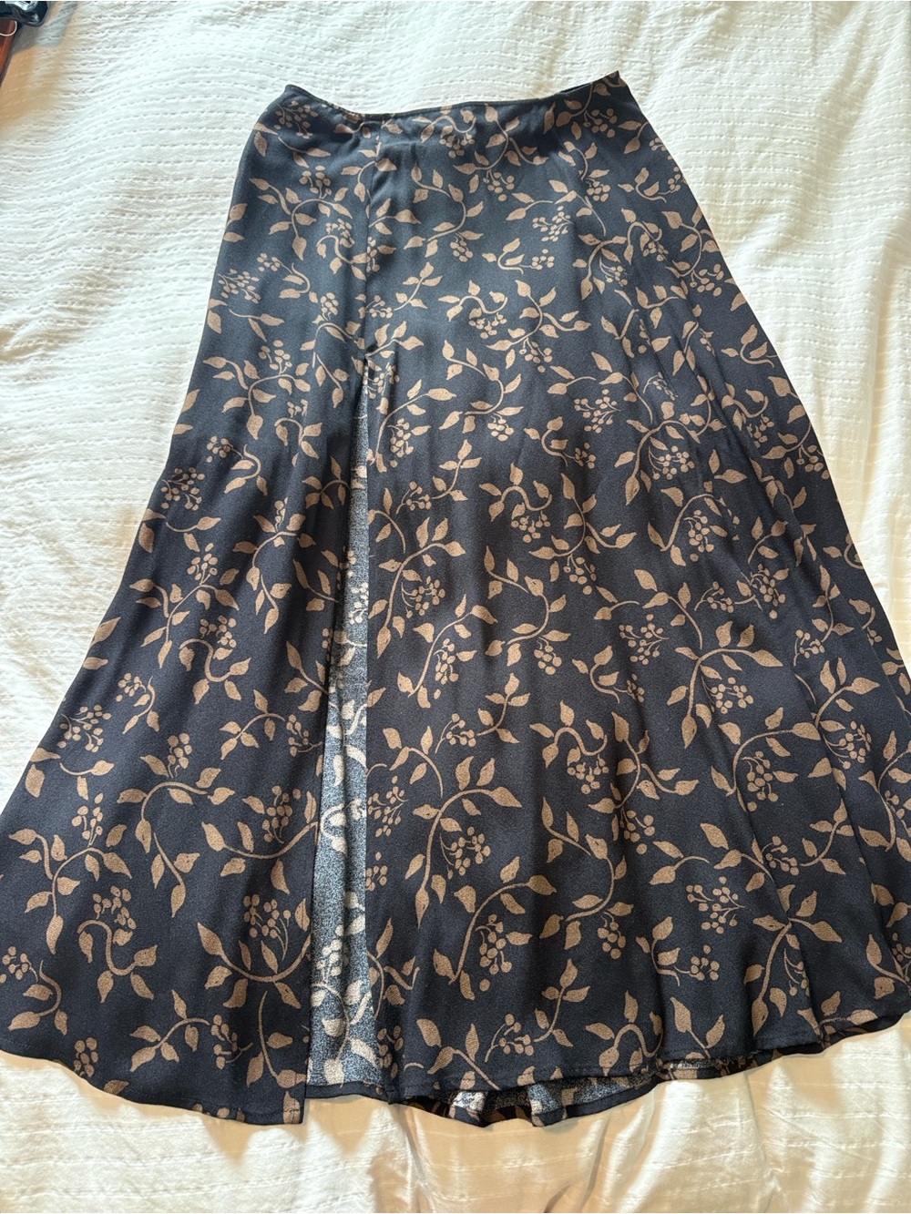 Reformation Zoe Women's Black Floral Midi Skirt